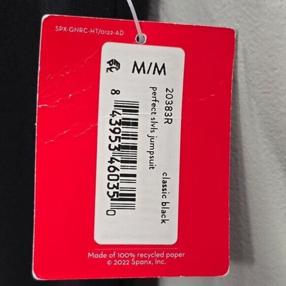 NEW Spanx The Perfect Sleeveless Jumpsuit Medium Black Ponte Flare Career Comfy - Picture 5 of 16